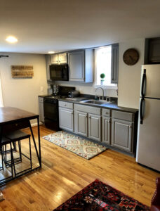 Remodeled Kitchen of the Farmhouse Suite at Valley View Farm